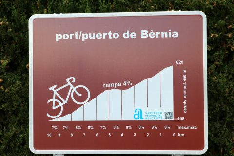 Bérnia, Xaló, ciclismo